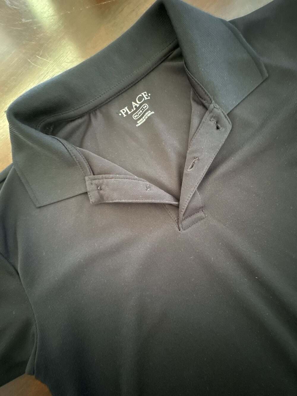 The Children's Place Boys Black Uniform Performance Short Sleeve Polo